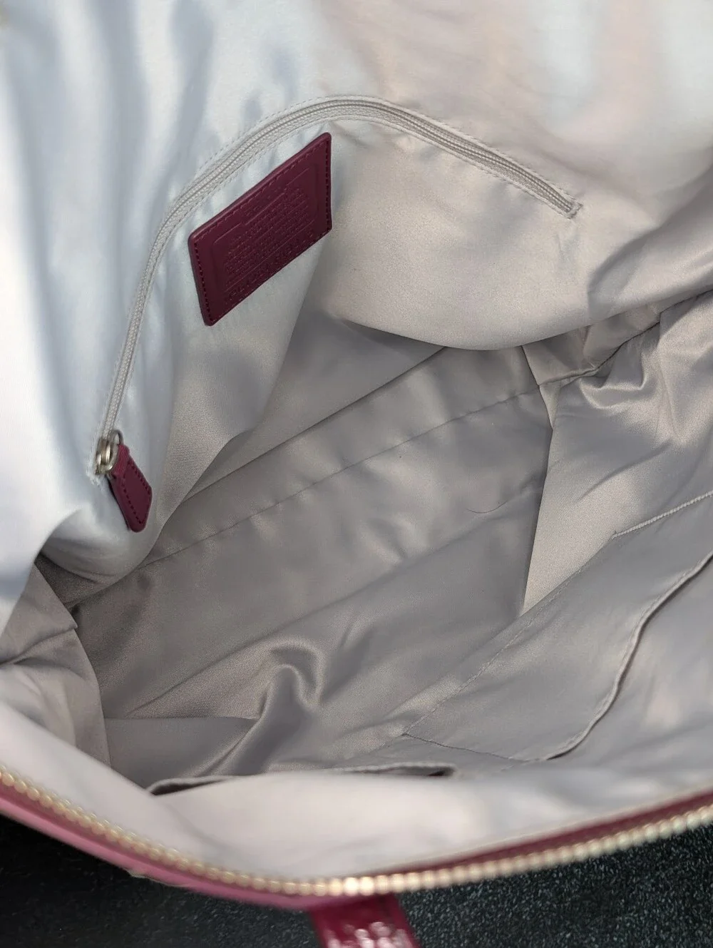 Coach Laura Signature Tote F18335 -Berry - Picture 12 of 14